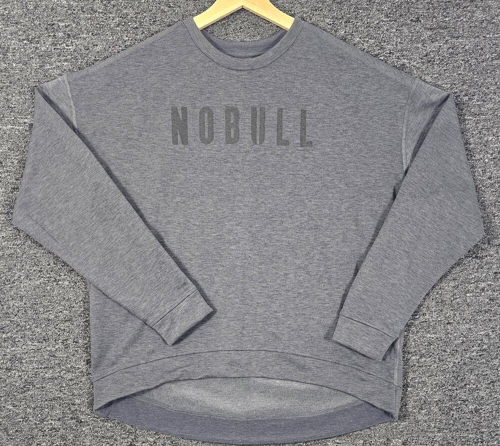 NoBull Heather Black/Gray Pull Over Sweatshirt - Women's Size L